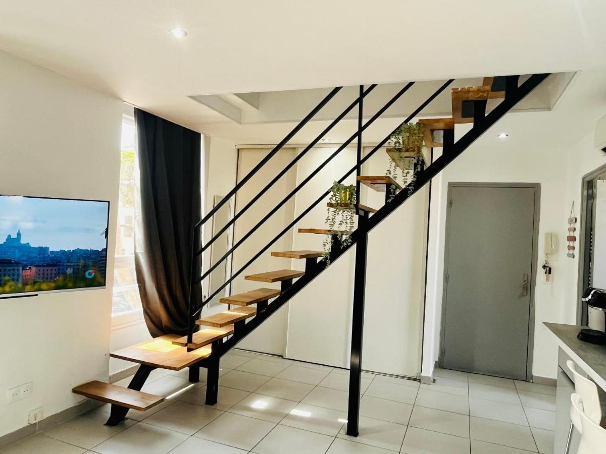 Superbe Duplex Design Neuf 2 Chambres, Climatise Tout Confort, Facile D,Acces Stationnement Gratuit Marseille Eksteriør billede