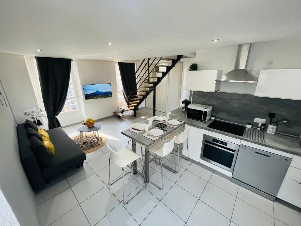 Superbe Duplex Design Neuf 2 Chambres, Climatise Tout Confort, Facile D,Acces Stationnement Gratuit Marseille Eksteriør billede